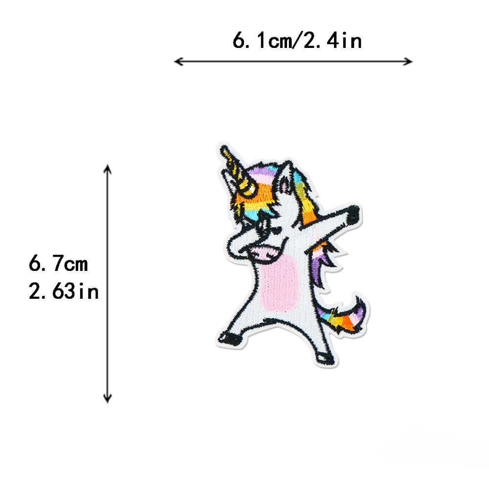 Wholesale  DIY Embroidered Unicorn Cloth Patch Hat Clothes Patch